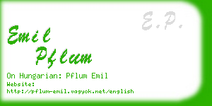 emil pflum business card